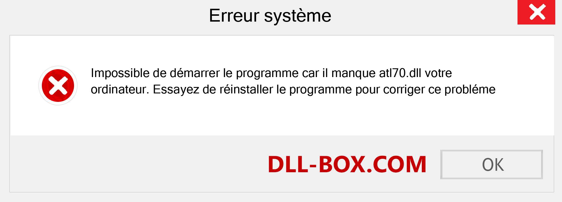 Le fichier atl70.dll est manquant ?. Télécharger pour Windows 7, 8, 10 - Correction de l'erreur manquante atl70 dll sur Windows, photos, images