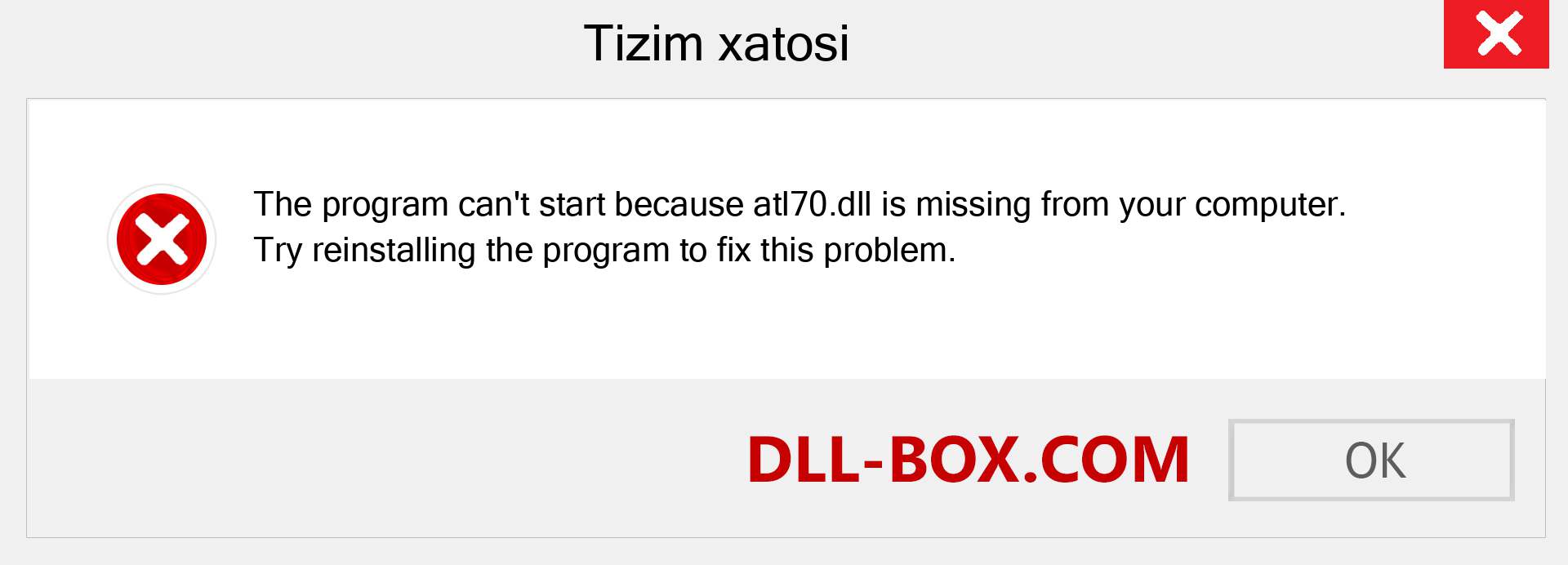 atl70.dll fayli yo'qolganmi?. Windows 7, 8, 10 uchun yuklab olish - Windowsda atl70 dll etishmayotgan xatoni tuzating, rasmlar, rasmlar
